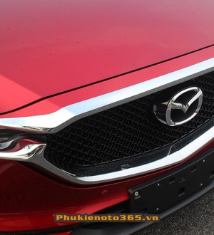 Ốp mặt nắp Capo Màu bạc và Màu cacbon Mazda CX5 - 2018